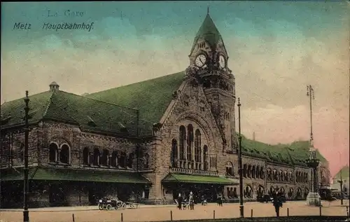Ak Metz Moselle, Hauptbahnhof