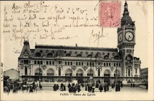 Ak Paris XII Reuilly, Gare du Lyon