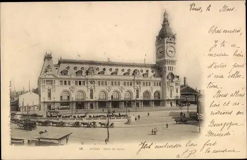 Ak Paris XII Reuilly, Gare du Lyon