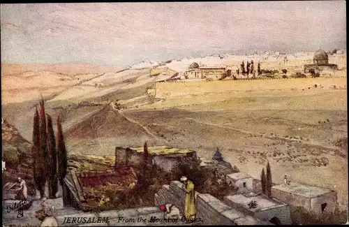 Künstler Ak Fullylove, Jerusalem Israel, From the Mount of Olives