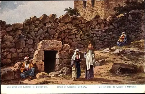 Künstler Ak Bethanien Palästina, Grab des Lazarus