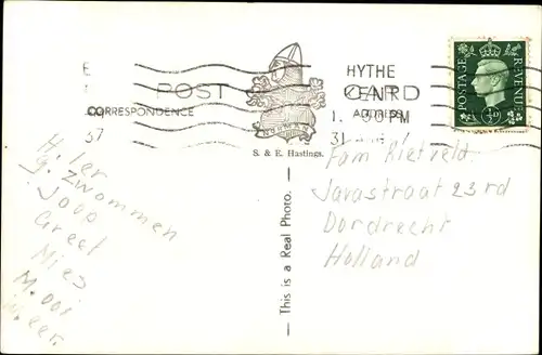 Ak Hythe Kent England, West Parade