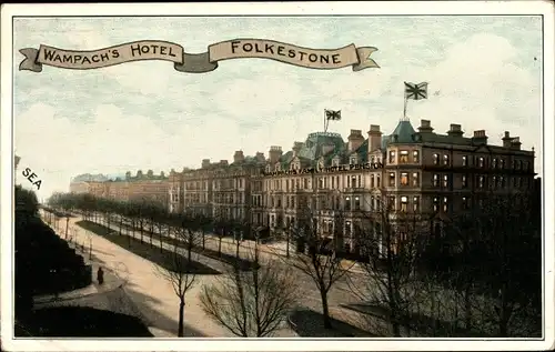 Ak Folkestone Kent England, Wampach's Hotel