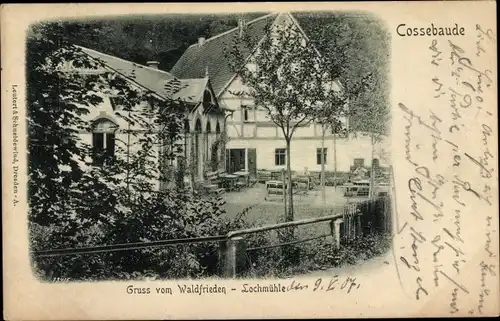 Ak Dresden Cossebaude, Waldfrieden-Lochmühle