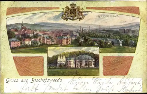 Wappen Ak Bischofswerda in Sachsen, Gesamtansicht