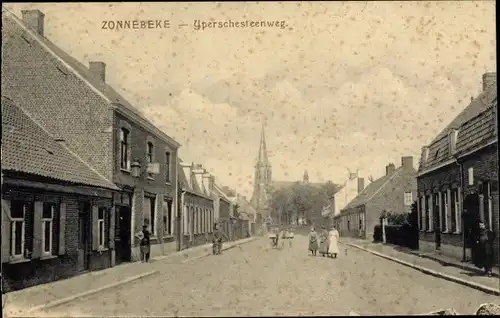 Ak Zonnebeke Zonnebeeke Zonnebecke Westflandern, Yperschesteenweg