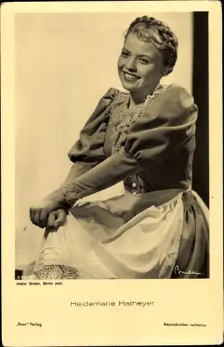 Ak Schauspielerin Heidemarie Hatheyer, Portrait