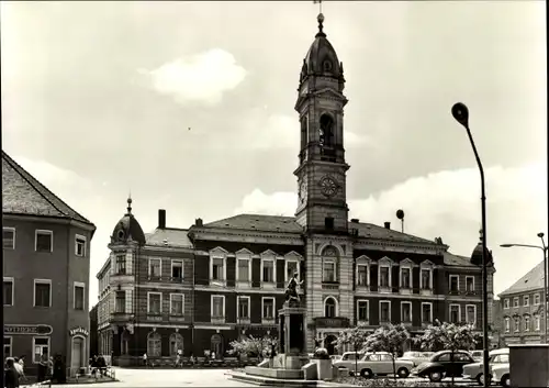 Ak Großenhain in Sachsen, Rathaus, Denkmal