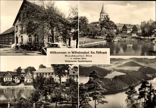 Ak Wilhelmsdorf Saale Thüringen, Blick zum Mooshäuschen, Hohenwarte Saaletalsperre