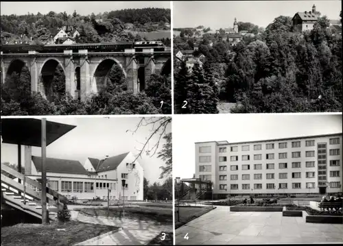 Ak Jößnitz im Vogtland, Elstertalbrücke, Alt-Jößnitz, FDGB-Erholungsheim Richard Mildenstrey