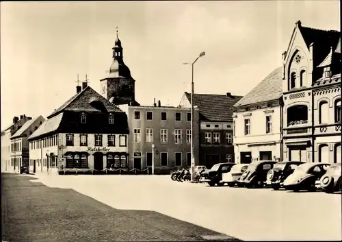 Ak Vetschau im Spreewald, Markt, Ratskeller, Turm