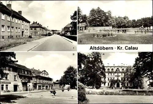 Ak Altdöbern Niederlausitz, Weststraße, Freibad, Markt, Schloss