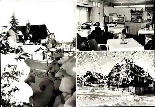 Ak Nassau Frauenstein im Erzgebirge, Ferienheim Altes Forsthaus Handwerkskammer Frankfurt/O., Winter