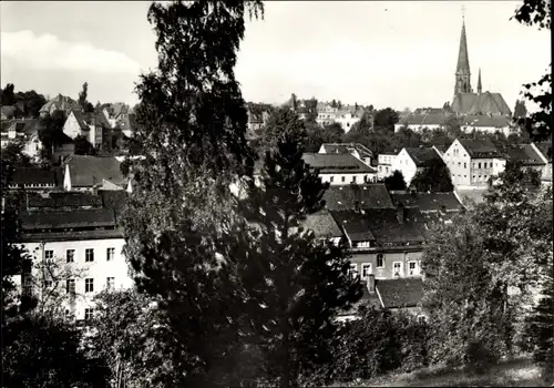 Ak Hainichen in Sachsen, Teilansicht, Kirchturm