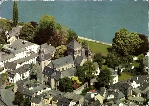 Ak Remagen am Rhein, Kath. Pfarrkirche St. Peter und Paul, Luftaufnahme