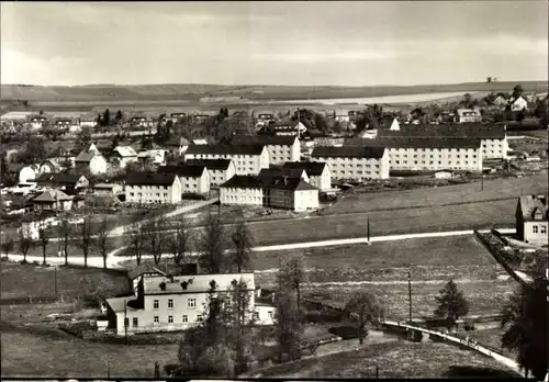 Ak Schleiz in Thüringen, Blick vom Turm der Stadtkirche zu den Neubauten