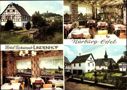 Ak Nürburg in der Eifel, Hotel-Restaurant Lindenhof, Inh. Gerd Schüren
