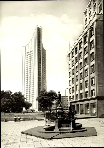 Ak Leipzig in Sachsen, Magdabrunnen und Universitätsgebäude