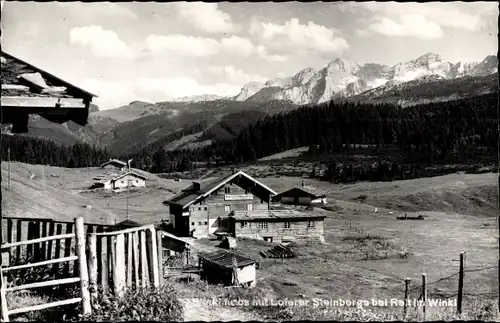 Ak Reit im Winkl Oberbayern, Loferer Steinberge, Blick auf den Ort, Gasthaus