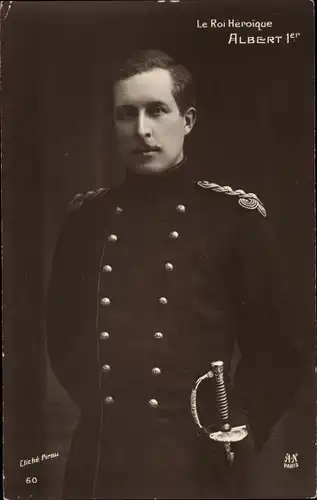 Ak König Albert von Belgien, Portrait in Uniform, Roi Albert de Belgique