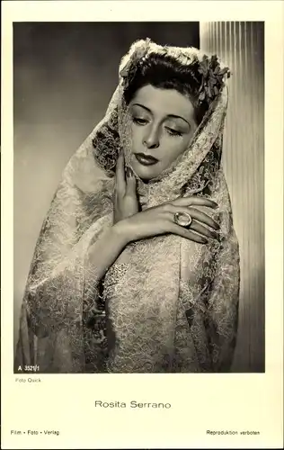 Ak Schauspielerin Rosita Serrano, Portrait