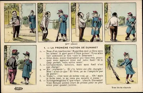 Ak La Premiere Faction de Dumanet, Soldatenleben