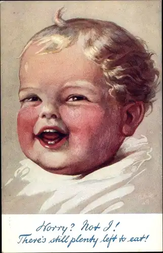 Künstler Ak Fialkowska, Wally, Kinderportrait, Curly Locks on Short Rations