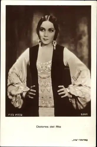 Ak Schauspielerin Dolores del Rio, Portrait, Iris Verlag, Fox Film 5366