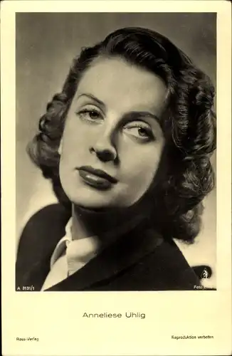 Ak Schauspielerin Anneliese Uhlig, Portrait, Ross Verlag A 3131 1