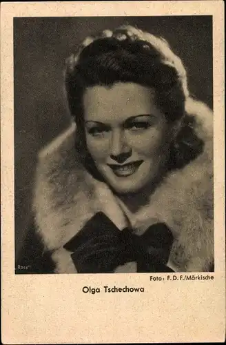 Ak Schauspielerin Olga Tschechowa, Portrait