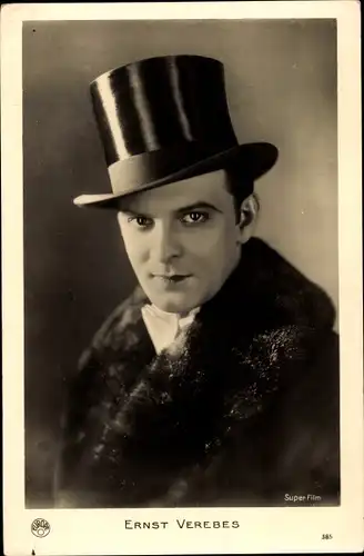 Ak Schauspieler Ernst Verebes, Portrait, Zylinder