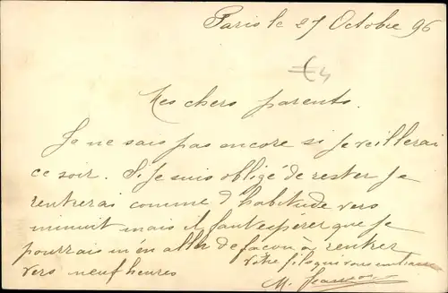 Ak Besuch Zar Nikolaus in Paris, Präsident Félix Faure, 6. Oktober 1896