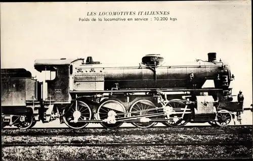 Ak Italienische Eisenbahn, Lokomotive, Dampflok