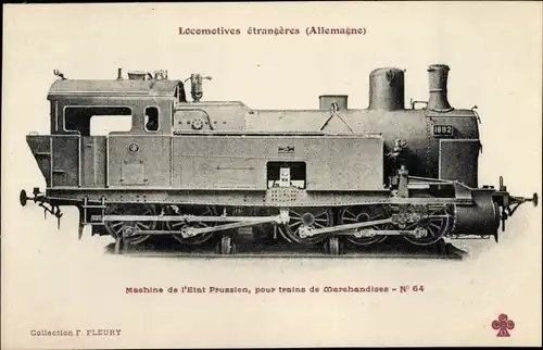 Ak Deutsche Eisenbahn, Lokomotive, Preußen, 1882, Nr 64