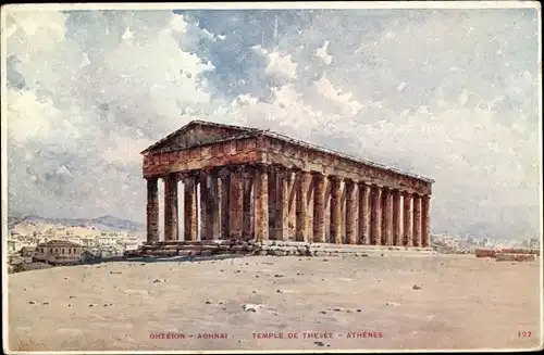 Ak Athen Griechenland, Blick auf Temple de Thesée