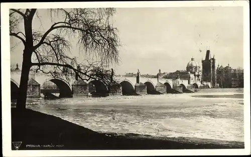 Ak Praha Prag Tschechien, Karluv most, Karlsbrücke