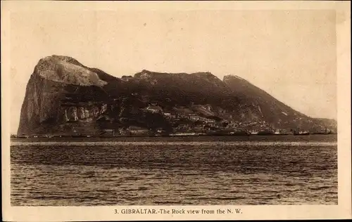 Ak Gibraltar, The Rock view from the N.W.