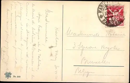 Ak Karlovy Vary Karlsbad Stadt, Café Posthof