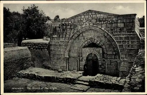 Ak Jerusalem Israel, The Church of the Virgin, Mariengrabes Kirche