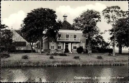 Ak Onderdendam Groningen, Boerderij Grote Haver