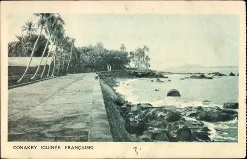 Ak Konakry Conakry Guinea, Promenade