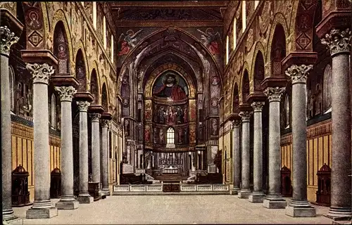 Ak Monreale Sicilia, Interno della Cattedrale, Säulen