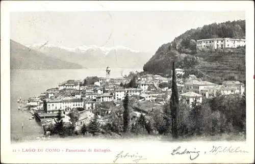 Ak Lago di Como Lombardia, Panorama di Bellagio