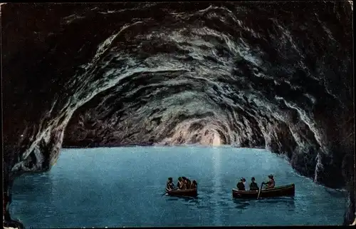 Ak Capri Neapel Campania, La Grotta Azzurra