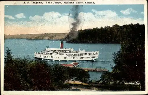 Ak Muskoka Lakes Ontario Kanada, S. S. Sagamo Lake Joseph