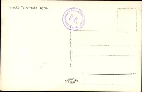 Ak Vysoké Tatry Hohe Tatra Slowakei, Vrchol Rysov