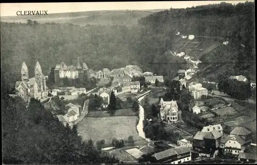 Ak Clervaux Clerf Luxembourg, Totalansicht