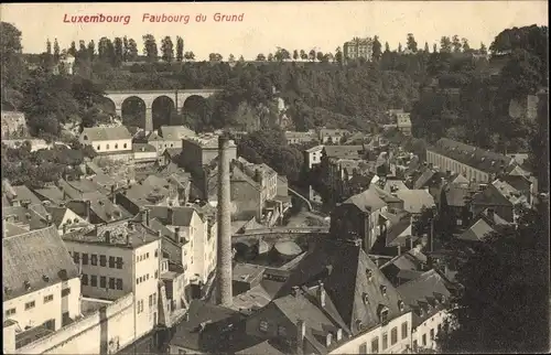 Ak Luxemburg Luxembourg, Faubourg du Grund