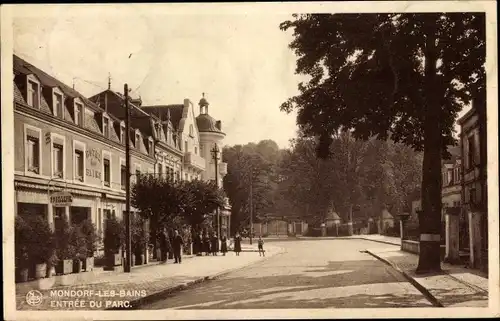 Ak Mondorf les Bains Bad Mondorf Luxemburg, Entrée du Parc