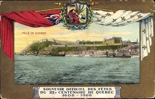 Wappen Ak Québec Kanada, Ville de Quebec, Ter-Centenary Celebration